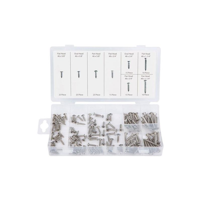 Blue Spot Tools Assorted Stainless Steel Tapping Screw Set 140 Piece