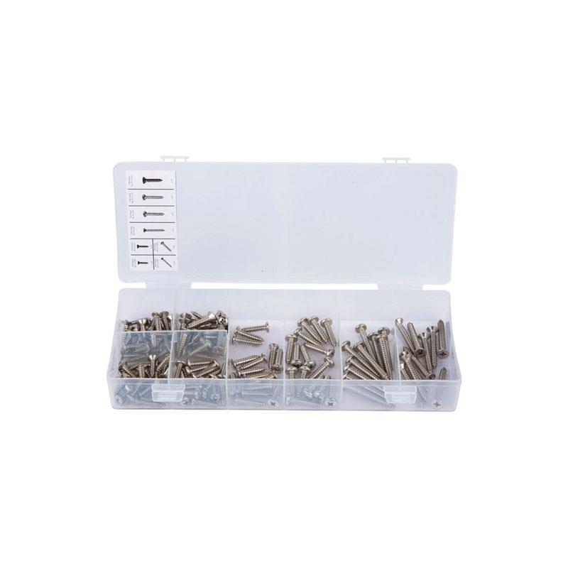 Blue Spot Tools Assorted Stainless Steel Tapping Screw Set 140 Piece