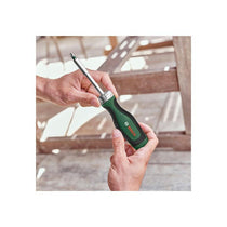 Bosch Hand Tools Bit Ratchet Screwdriver With 12 Bits 50 Nm Magnetic Tip Soft Grip Green