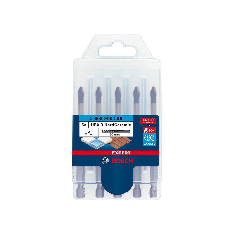 Bosch Professional Expert HEX-9 Hard Ceramic Drill Bit Set Roof Tile 5mm Accessories Rotary Impact Drill 5 Piece