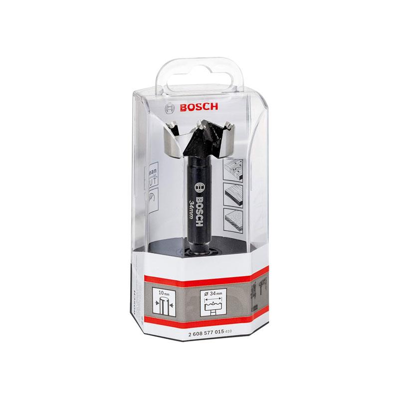 Bosch Professional Forstner Drill Bit 34mm For Hinge Boring Wood Carbide Silver