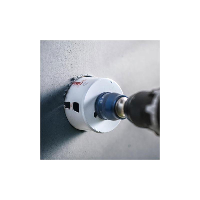 Bosch Professional Power Change Plus Arbour Socket 3/8 Inch 8.7mm Hex Shank HSS-G Drill Bit Accessory Hole Saw Black