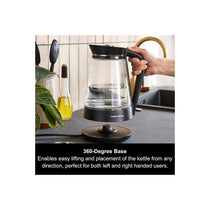 Morphy Richards Glass Electric Jug Kettle Illuminated Blue Light Indicator Rapid Boil 3000W 1.7 Litre Clear