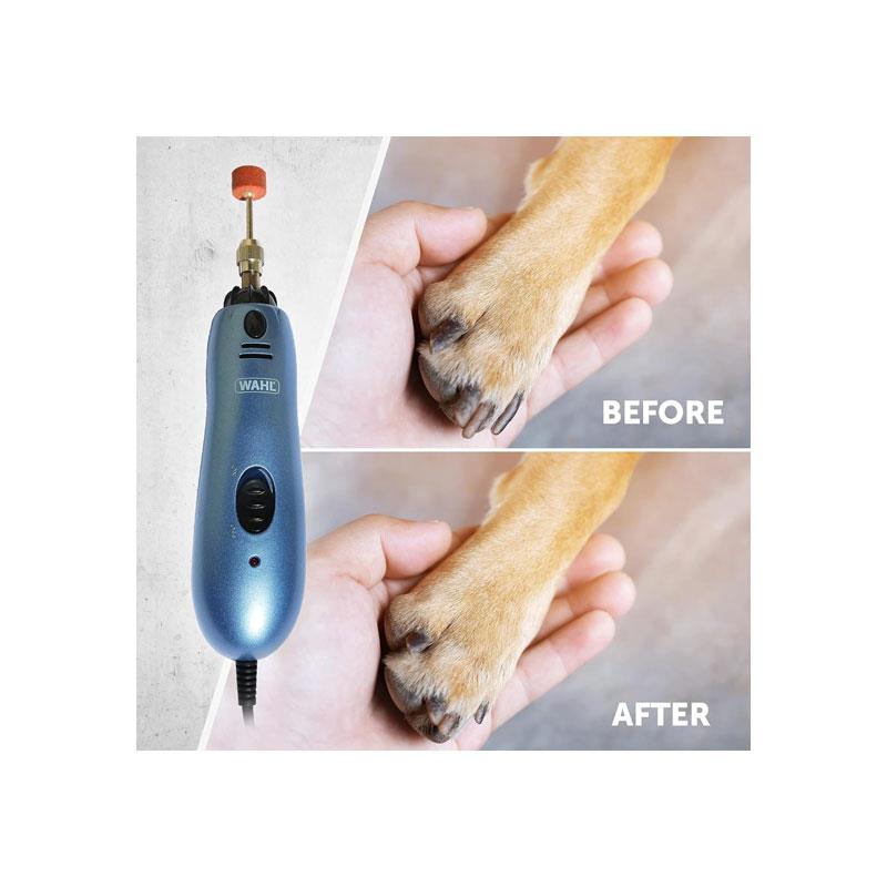 Wahl Electric Nail Grinder Dog Nail Filing Kit Mains Powered Lightweight With Attachments Blue