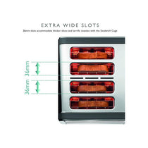 Dualit Architect 4 Slice Toaster Polished Stainless Steel Extra-Wide 36mm Slots 2250W Grey
