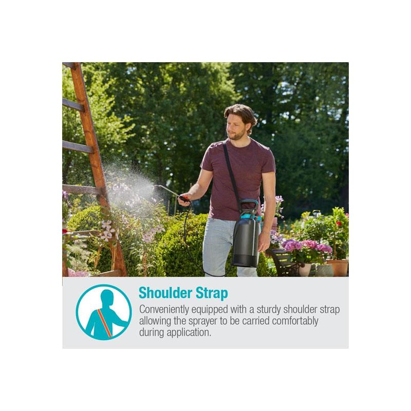 Gardena Comfort Pressure Sprayer 5 Litre Black