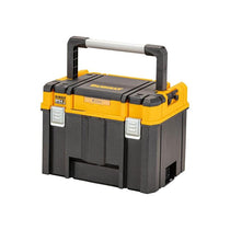 Dewalt Deep TSTAK 2.0 Organiser Storage Box Tote Tray Long Handle Black/Yellow