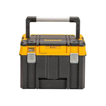 Dewalt Deep TSTAK 2.0 Organiser Storage Box Tote Tray Long Handle Black/Yellow
