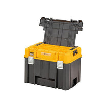 Dewalt Deep TSTAK 2.0 Organiser Storage Box Tote Tray Long Handle Black/Yellow