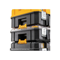 Dewalt Deep TSTAK 2.0 Organiser Storage Box Tote Tray Long Handle Black/Yellow