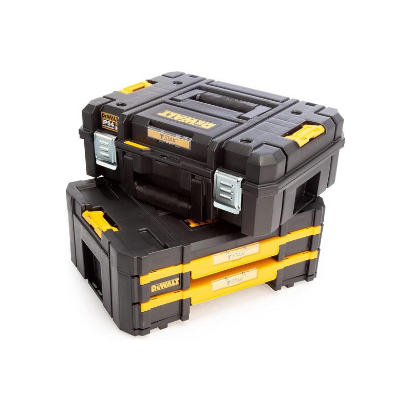 Dewalt TSTAK IP54 Combo Kit Plastic Tool Box Suitcase Black/Yellow