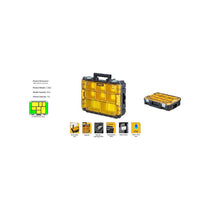 Dewalt TSTAK Watersealed Stackable Tool Fixing Organiser Case Tool Organiser Box Black/Yellow
