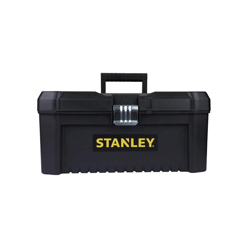 Stanley 16 Inch Basic Toolbox With Organiser Top Essential Tool Box Durable Storage Solution Removable Tote Tray Black/Yellow Main image