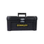 Stanley 16 Inch Basic Toolbox With Organiser Top Essential Tool Box Durable Storage Solution Removable Tote Tray Black/Yellow