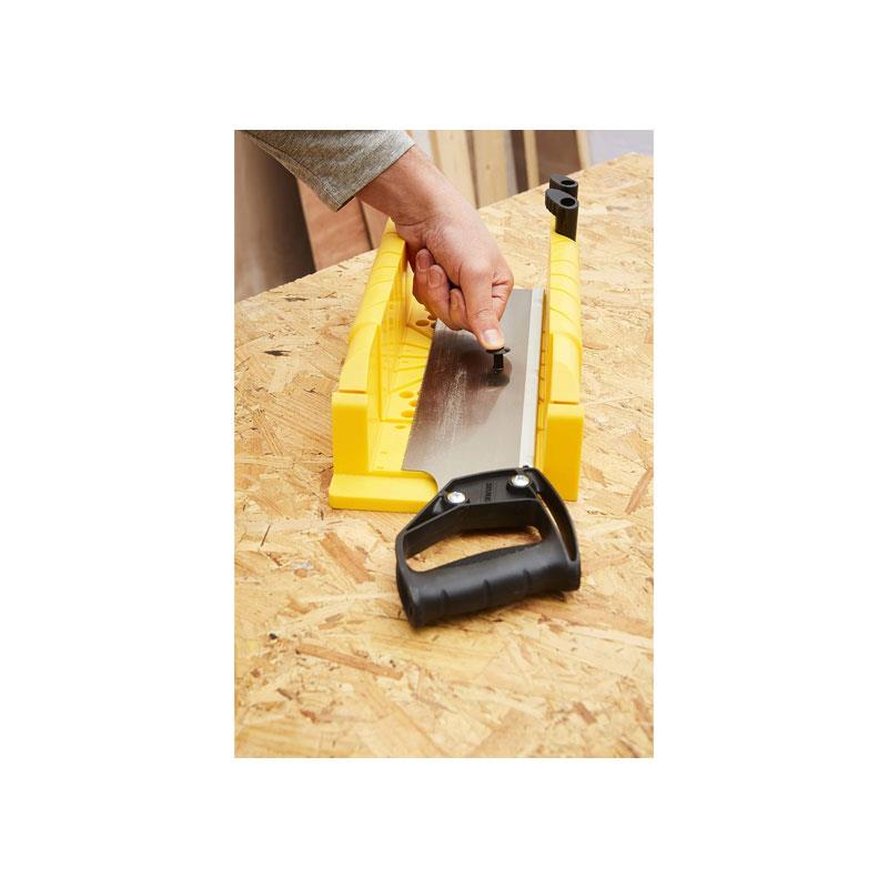 Stanley Clamping Mitre Box And Fine Cut Tenon Saw Yellow/Black Secondary image