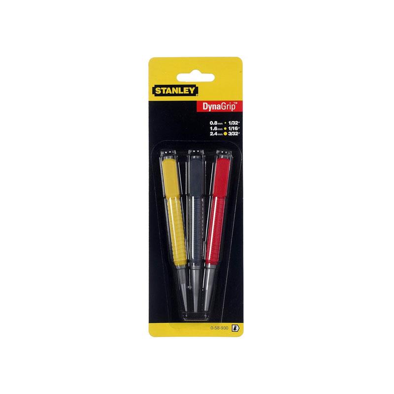 Stanley DynaGrip Metal Nail Punch Set Multicolour