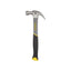 Stanley Fibreglass Claw Hammer 16oz Bi-Material Grip For Comfort And Anti-Slip Black/Stainless
