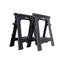 Stanley Folding Workbench Saw Horses Twin Pack Ultra Cvompact Folds Flat Up To 450kg Max Load Capacity Black