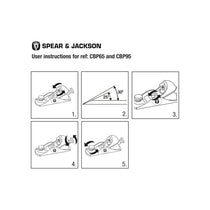 Spear & Jackson 6 1/2 Inch Carpenters Block Plane Cast Iron Beige/Black