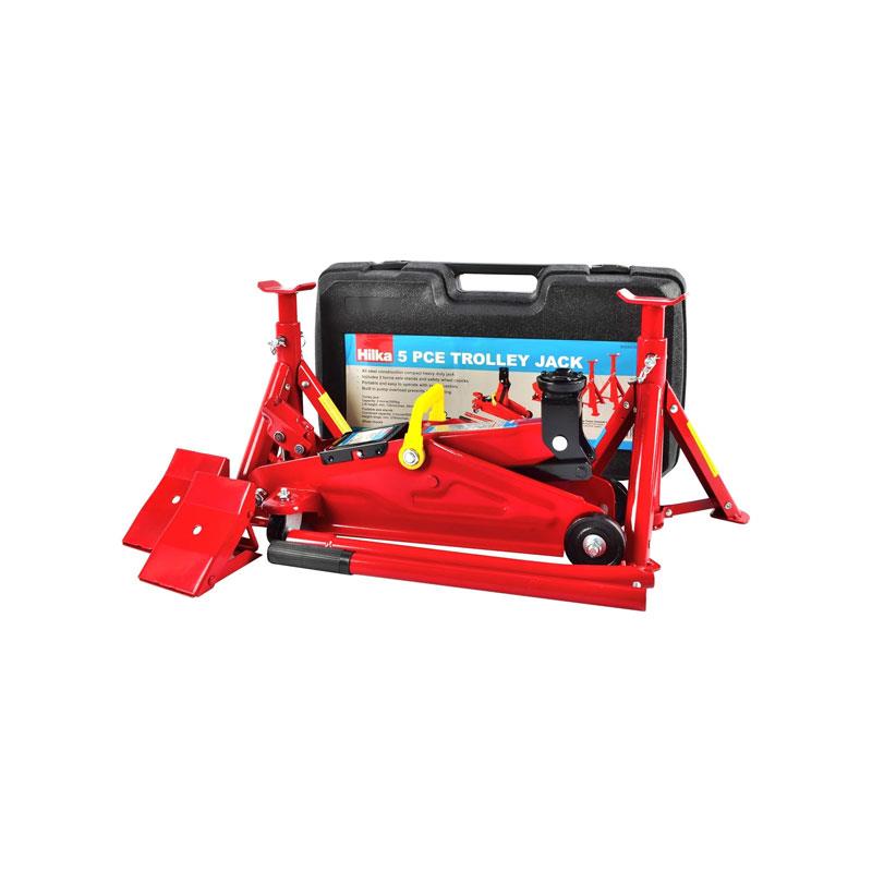 Hilka Tools 2 Tonne Trolley Jack Kit In Case Main image