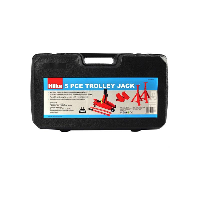 Hilka Tools 2 Tonne Trolley Jack Kit In Case