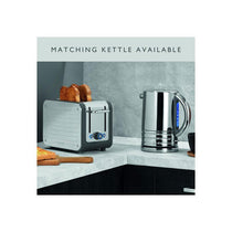 Dualit Architect 2 Slice Toaster Stainless Steel Trim Extra-Wide Slots 1200W Grey