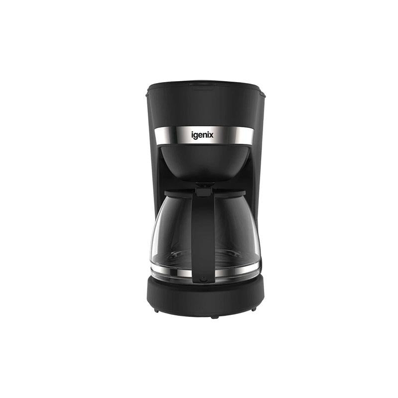 Igenix Filter Coffee Maker Coffee Machine Boil-Dry Protection Anti-Drip Keep Warm Function Plastic 750W 1.25 Litres Black