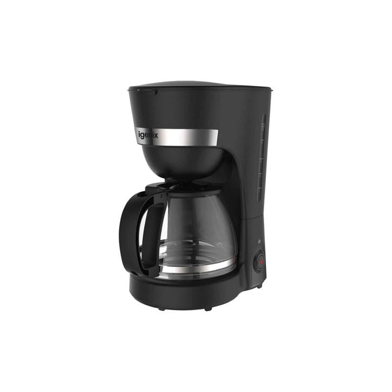 Igenix Filter Coffee Maker Coffee Machine Boil-Dry Protection Anti-Drip Keep Warm Function Plastic 750W 1.25 Litres Black