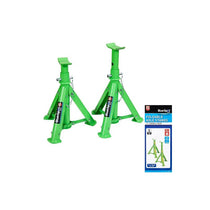 Blue Spot Tools 2T (2000KG) Pair Foldable Axle Stands Green