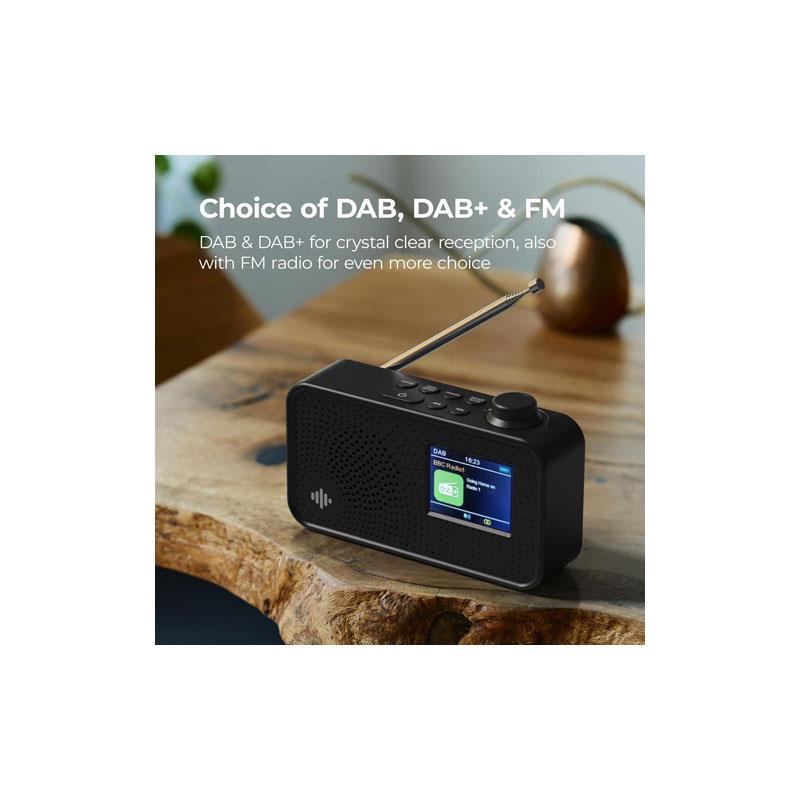 i-box Melody DAB/DAB+/FM Digital Radio With 2.4 Inch TFT Colour Display Up To 10 Hours Playtime 3W Stereo Speaker 1200mAh Battery Black