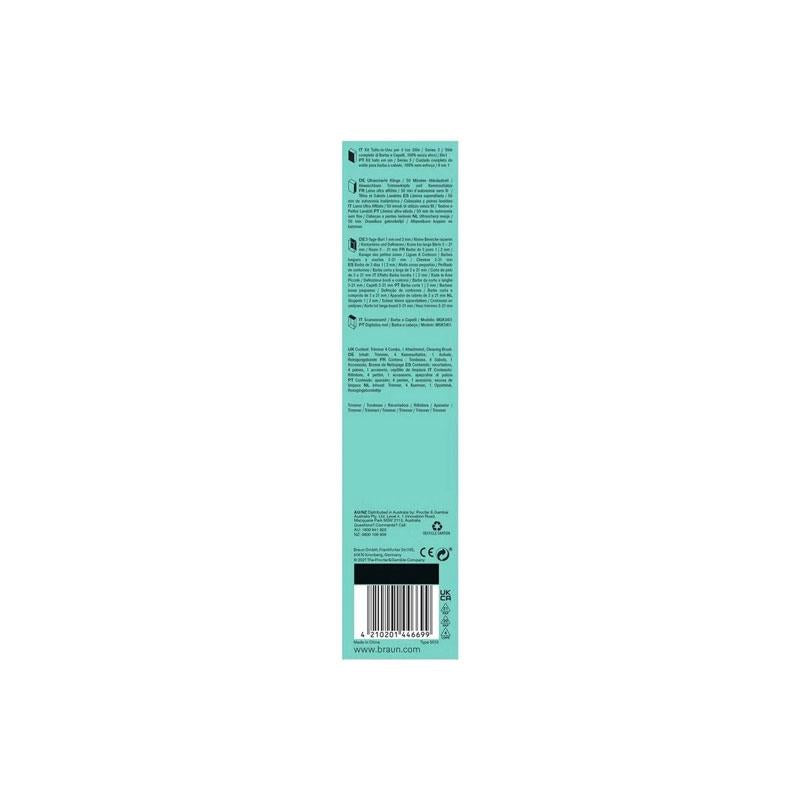 Braun Series 3 6-In-1 All-In-One Style Kit Beard Trimmer Hair Clippers And Face Grooming Kit 50min Runtime Black/Green