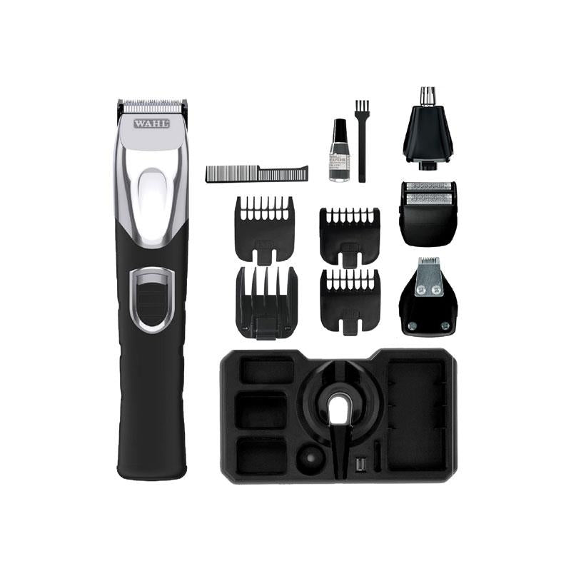 Wahl Precision 4 In 1 Multi Groomer Kit Hair Trimmer Beard And Stubble Trimmers Ear And Nose Trimmer Male Grooming Set Black/Silver Main image