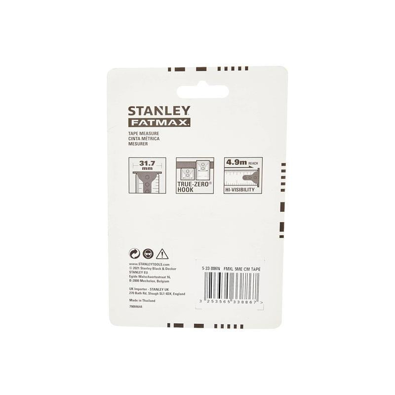 Stanley FatMax Pro Pocket Tape Measure 5m/16ft Silver/Black Secondary image