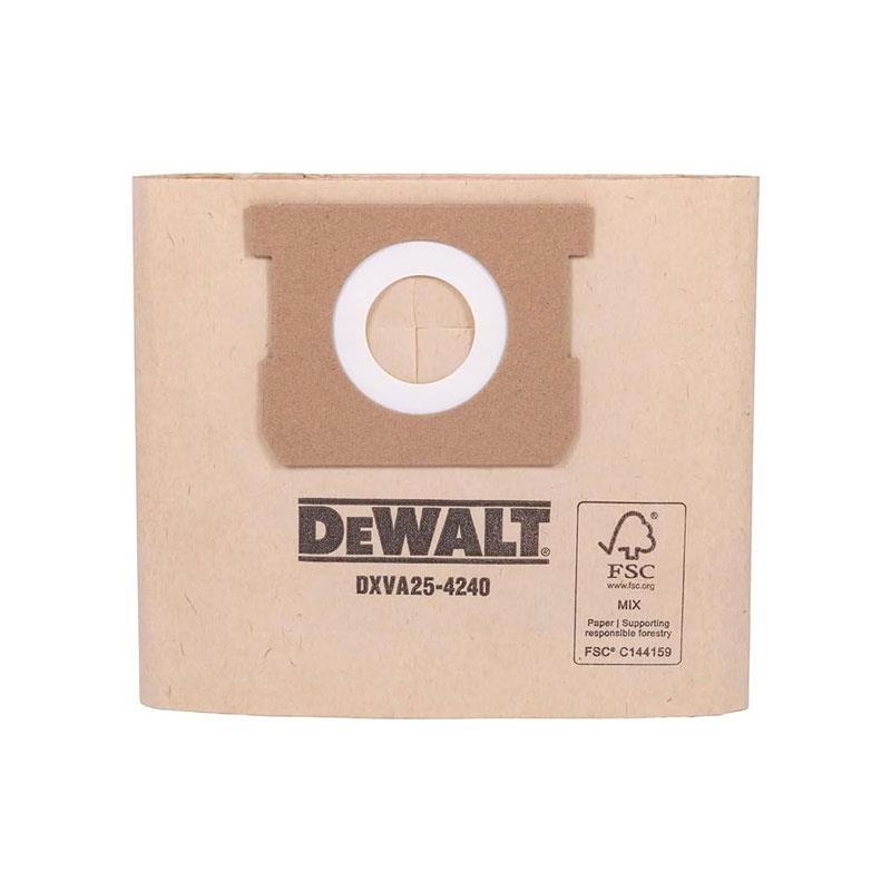 Dewalt DXVA25-4240 Dust Bags For DXV15T Wet/Dry Vacuum Cleaner Pack of 3 Beige
