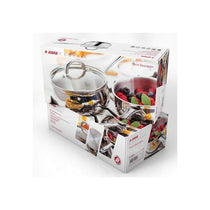 Judge Classic Saucepan 14cm With Glass Lid Polished Stainless Steel 1 Litre Silver