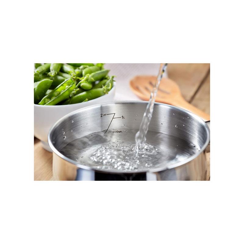 Judge Vista Saucepan 12cm/500ml Small Stainless Steel Shatterproof Vented Glass Lid Silver Secondary image