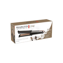 Remington One Straight And Curl Styler Hair Straightener And Curling Wand Heats Up In 20 Seconds 5 Settings 150-230°C Grey