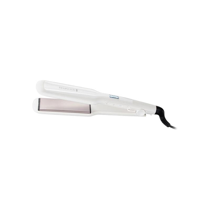 Remington Pro-Ceramic Extra Wide Plate Hair Straightener 45mm Floating Plates 15 Second Heat 9 Settings 150-230°C White Main image