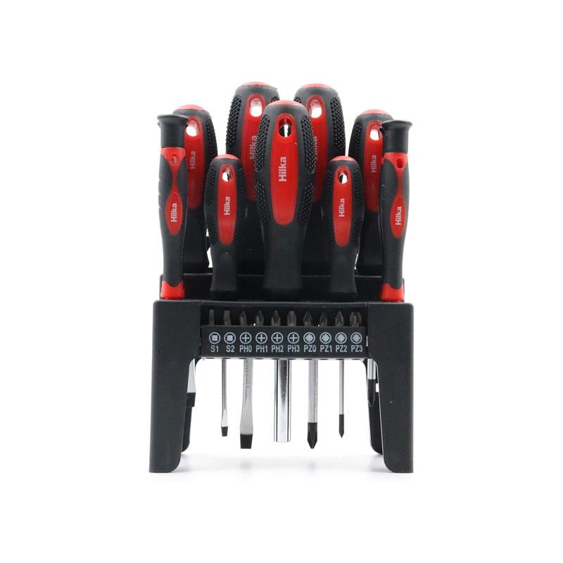 Hilka Tools Screwdriver Set Chrome Vanadium Steel Soft Grip Handles With Storage Stand 21 Piece Secondary image