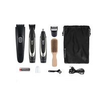 Remington The Works Beard Trimmer Kit 6 Piece Beard Trimmer With Comb 2mm-18mm Precision Trimmer With Comb 1mm-5mm Nose And Ear Trimmer Black