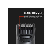 Remington The Works Beard Trimmer Kit 6 Piece Beard Trimmer With Comb 2mm-18mm Precision Trimmer With Comb 1mm-5mm Nose And Ear Trimmer Black
