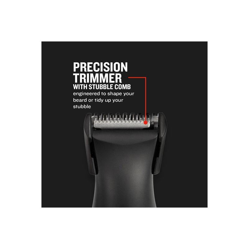 Remington The Works Beard Trimmer Kit 6 Piece Beard Trimmer With Comb 2mm-18mm Precision Trimmer With Comb 1mm-5mm Nose And Ear Trimmer Black