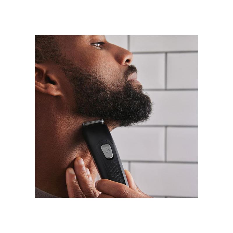 Remington The Works Beard Trimmer Kit 6 Piece Beard Trimmer With Comb 2mm-18mm Precision Trimmer With Comb 1mm-5mm Nose And Ear Trimmer Black