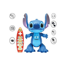 Lexibook Bilingual Disney Stitch Robot Interactive Toy With Remote Controlled Reacts To Touch Programmable Two Speed Age 5+ Blue