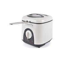 Lloytron KitchenPerfected Compact Deep Fryer Non-Stick Thermostat Control Frying Basket With Removable Handle 950W 1 Litre Ivory White