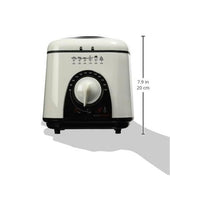 Lloytron KitchenPerfected Compact Deep Fryer Non-Stick Thermostat Control Frying Basket With Removable Handle 950W 1 Litre Ivory White
