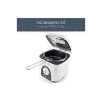 Lloytron KitchenPerfected Compact Deep Fryer Non-Stick Thermostat Control Frying Basket With Removable Handle 950W 1 Litre Ivory White