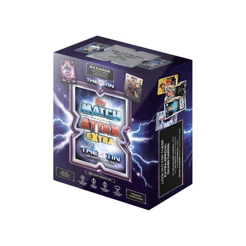 Topps UCC Match Attax Extra 2026 X Tin Contains 64 Cards Plus A X Greats LE Card And A Bonus Electrix LE Card Games Main image