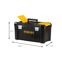Stanley Essential Tool Box 19 Inch/50cm Durable Storage Solution Removable Tote Tray And Tools Storage Organisers Black/Yellow