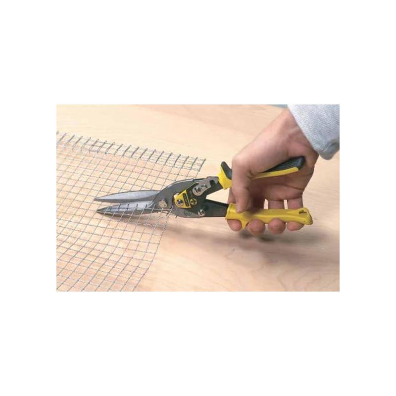 Stanley FatMax Straight Cut Aviation Snips And Holster 250mm (10In) Black/Yellow